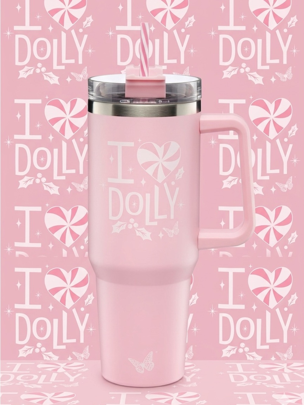 Last One! 🌸 New 2025 Dolly Parton Stainless Steel Tumbler with Straw, 40 oz
